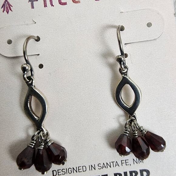NEW Peyote Bird Free Spirit Sterling Silver and Brown Dangle Hook Earrings - Picture 8 of 9